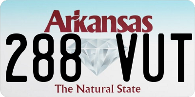 AR license plate 288VUT