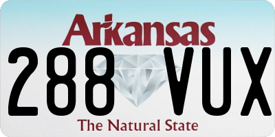 AR license plate 288VUX