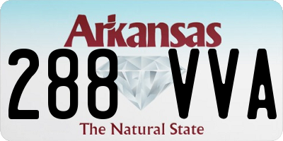 AR license plate 288VVA