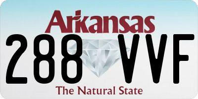 AR license plate 288VVF