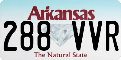 AR license plate 288VVR