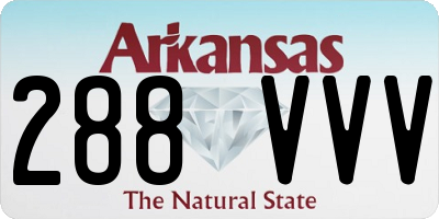AR license plate 288VVV