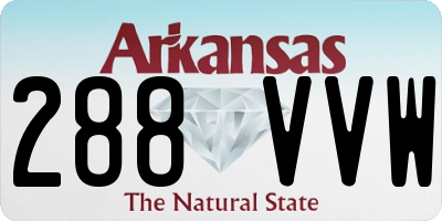 AR license plate 288VVW