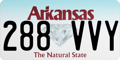 AR license plate 288VVY