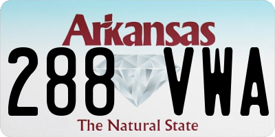 AR license plate 288VWA