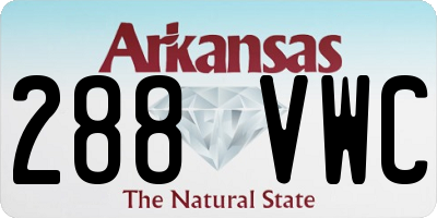 AR license plate 288VWC