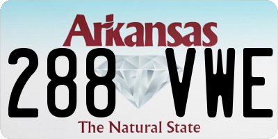 AR license plate 288VWE