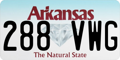 AR license plate 288VWG