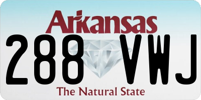 AR license plate 288VWJ