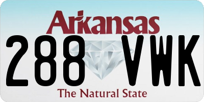 AR license plate 288VWK