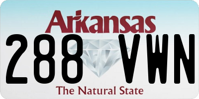 AR license plate 288VWN
