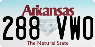 AR license plate 288VWO