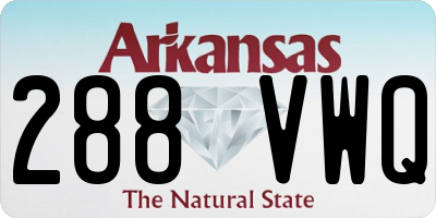 AR license plate 288VWQ