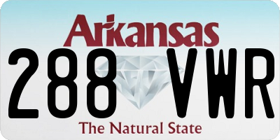 AR license plate 288VWR