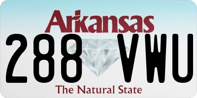 AR license plate 288VWU