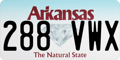 AR license plate 288VWX