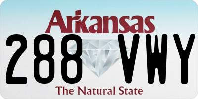AR license plate 288VWY