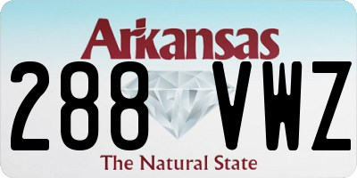 AR license plate 288VWZ