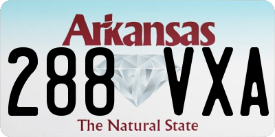 AR license plate 288VXA