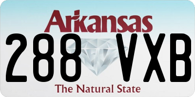 AR license plate 288VXB