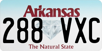 AR license plate 288VXC