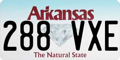 AR license plate 288VXE