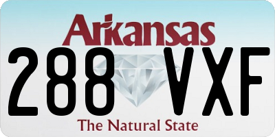 AR license plate 288VXF