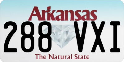 AR license plate 288VXI