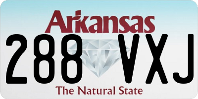 AR license plate 288VXJ