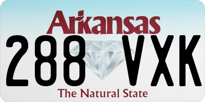 AR license plate 288VXK