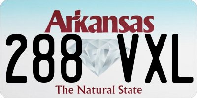 AR license plate 288VXL
