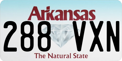 AR license plate 288VXN