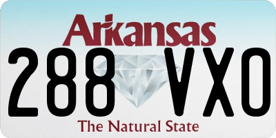 AR license plate 288VXO