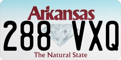 AR license plate 288VXQ