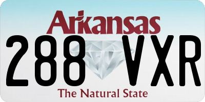 AR license plate 288VXR