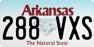 AR license plate 288VXS