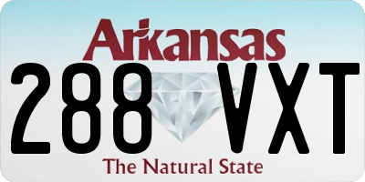 AR license plate 288VXT