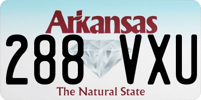 AR license plate 288VXU