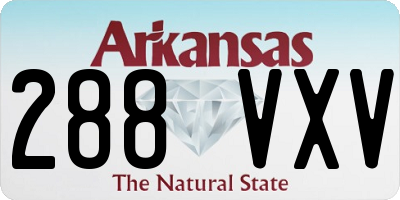 AR license plate 288VXV
