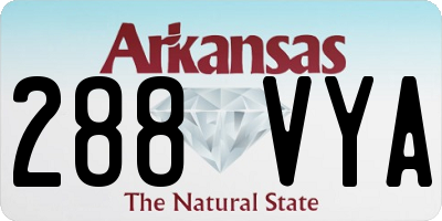 AR license plate 288VYA