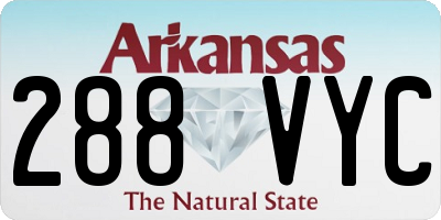 AR license plate 288VYC