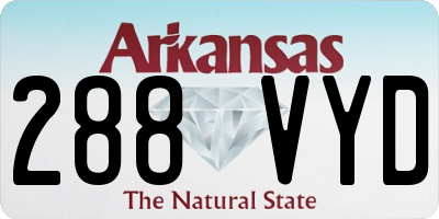 AR license plate 288VYD
