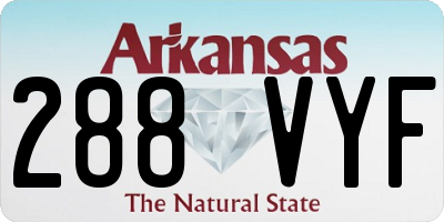 AR license plate 288VYF