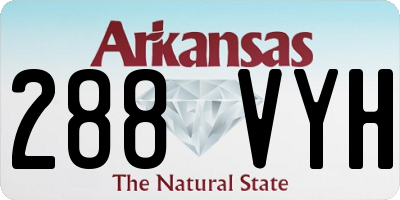 AR license plate 288VYH