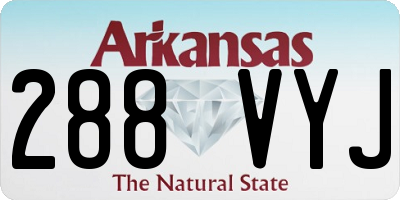 AR license plate 288VYJ