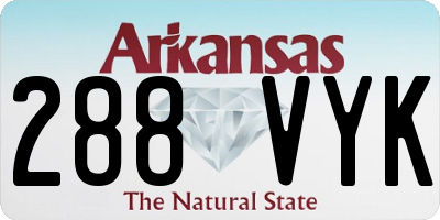AR license plate 288VYK