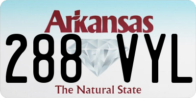 AR license plate 288VYL