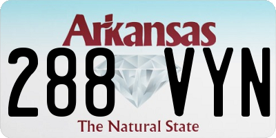 AR license plate 288VYN