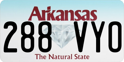 AR license plate 288VYO