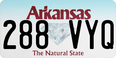 AR license plate 288VYQ